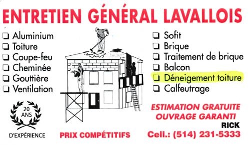 Entretien général lavallois